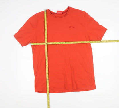 Slazenger Men's Red L Short Sleeve Cotton Crew Neck T-Shirt