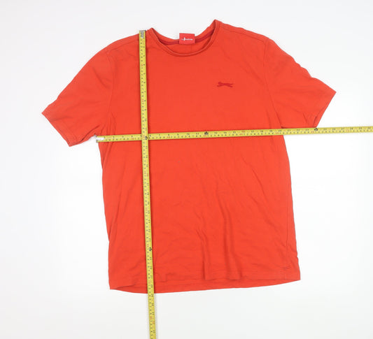 Slazenger Men's Red L Short Sleeve Cotton Crew Neck T-Shirt