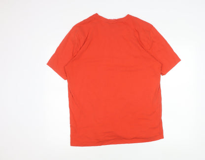 Slazenger Men's Red L Short Sleeve Cotton Crew Neck T-Shirt