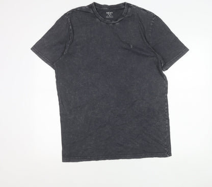 Next Unisex Adults Black Cotton Regular Fit T-Shirt M