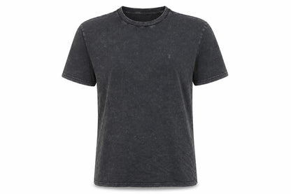 Front view of Next unisex adults black cotton regular fit t-shirt m