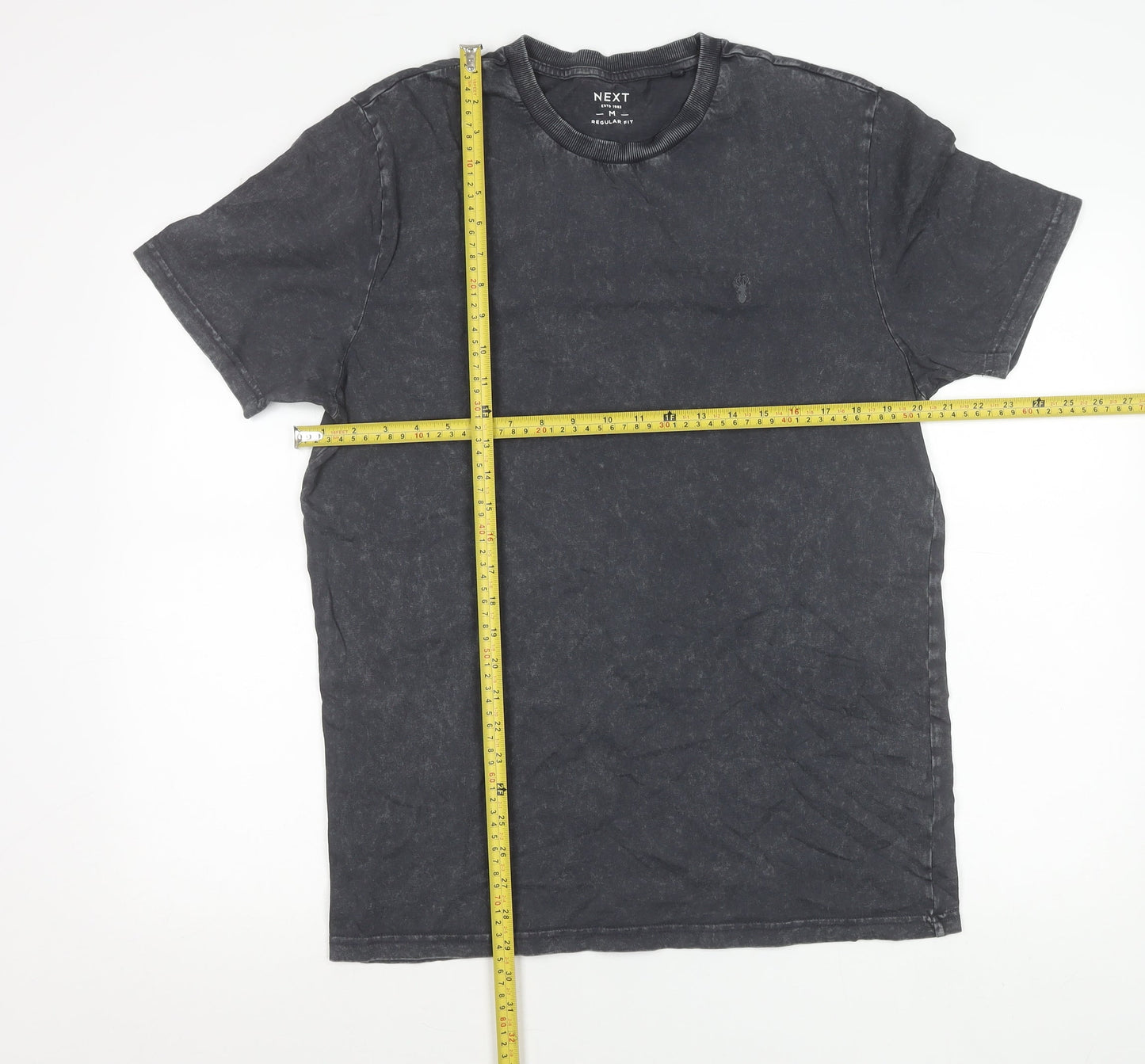 Next Unisex Adults Black Cotton Regular Fit T-Shirt M