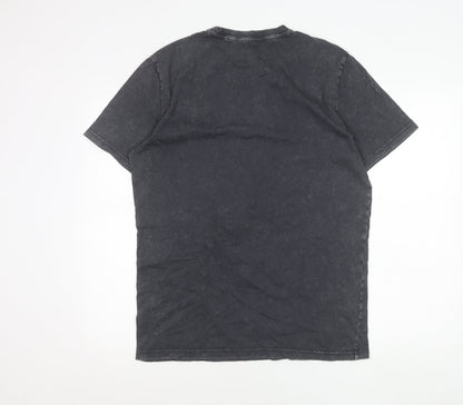 Next Unisex Adults Black Cotton Regular Fit T-Shirt M