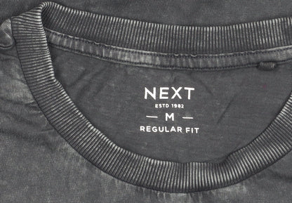 Next Unisex Adults Black Cotton Regular Fit T-Shirt M