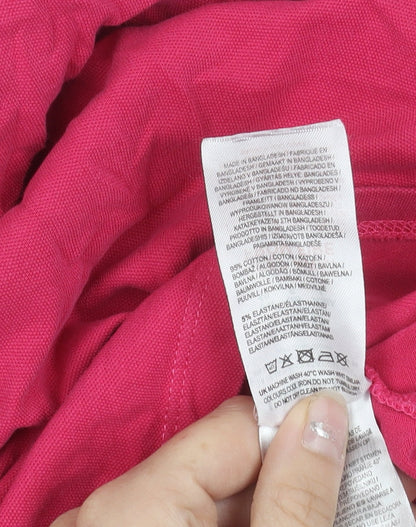 LA Gear Womens Pink Polo Shirt Size 12 Short Sleeve Cotton Blend