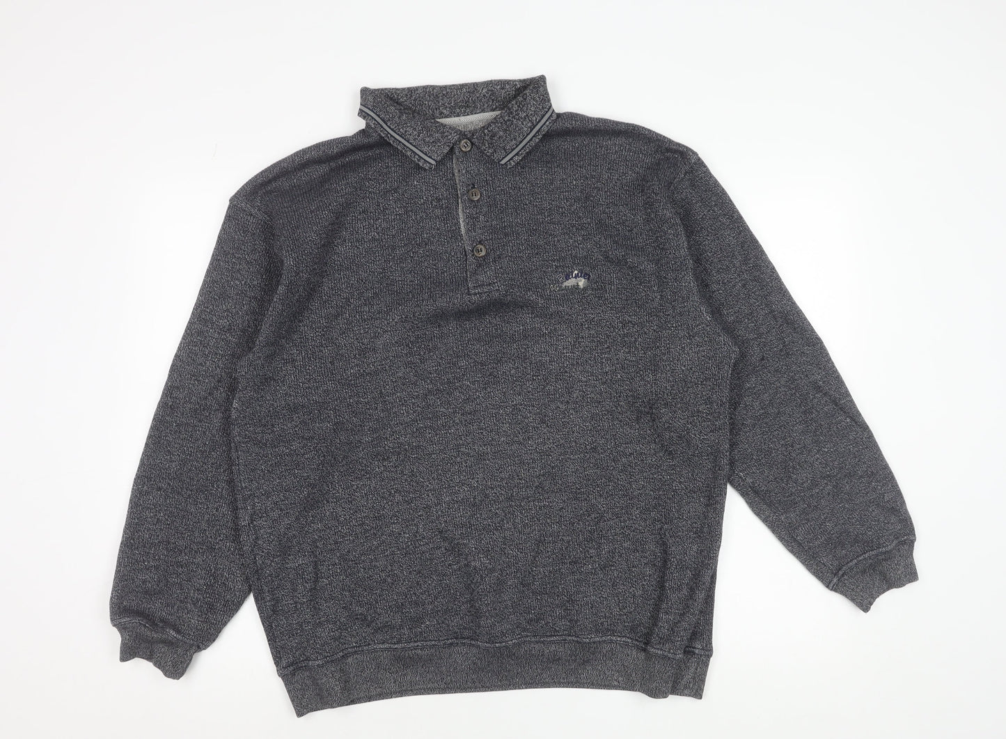 Greystone Men’s Grey 2XL Long Sleeve Polo Shirt Cotton Blend