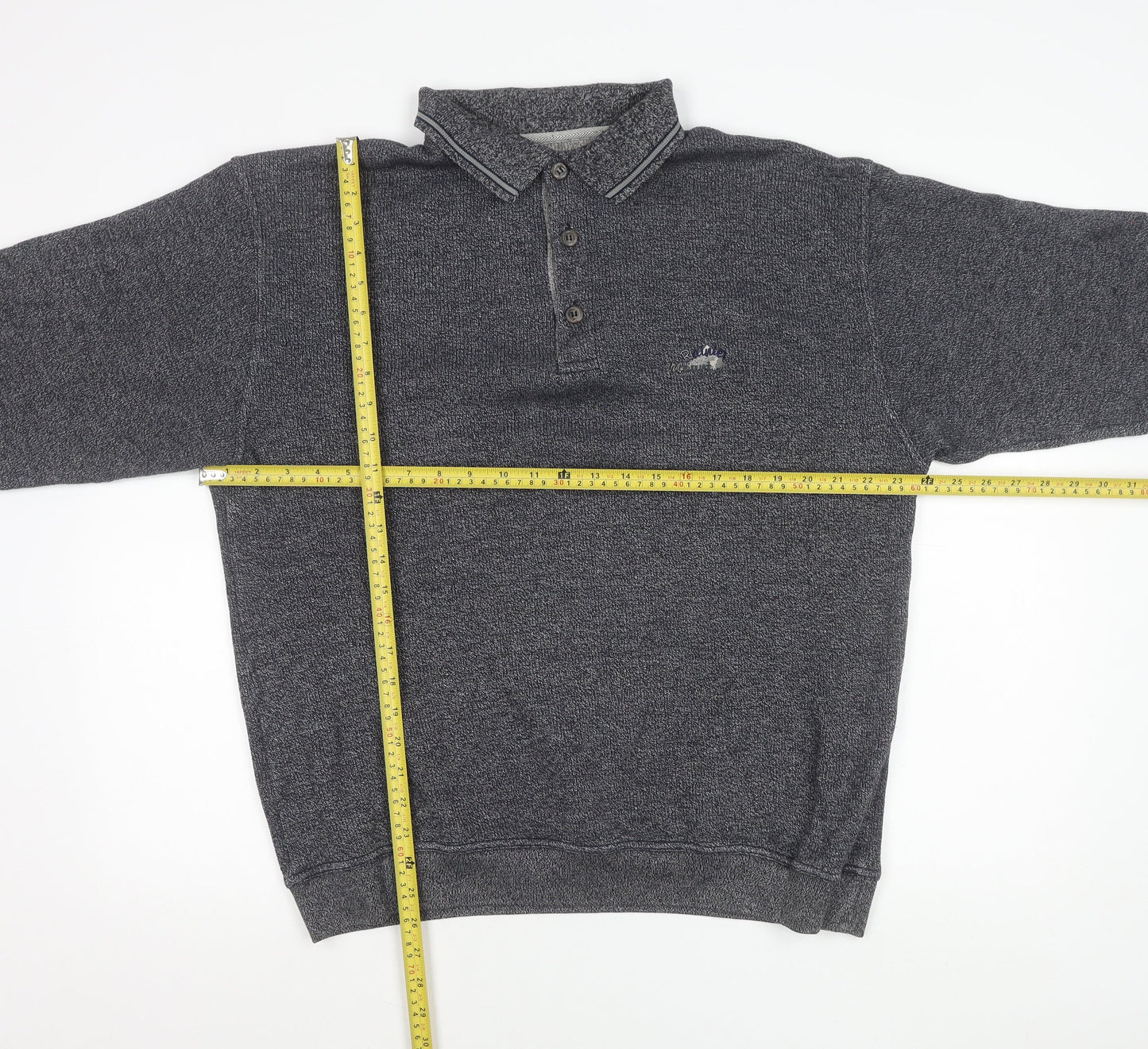 Greystone Men’s Grey 2XL Long Sleeve Polo Shirt Cotton Blend