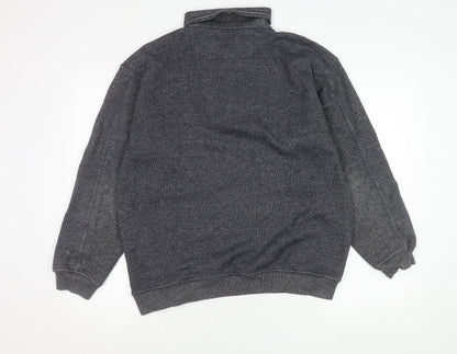 Greystone Men’s Grey 2XL Long Sleeve Polo Shirt Cotton Blend