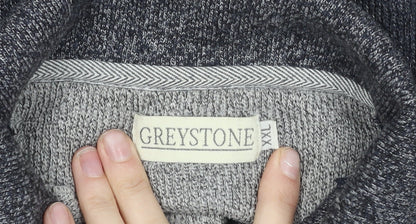 Greystone Men’s Grey 2XL Long Sleeve Polo Shirt Cotton Blend