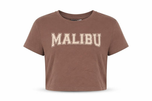 ASOS Women’s Brown Malibu Cropped T-Shirt UK 8 Short Sleeve