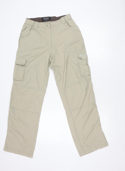 Mountain Warehouse Women’s Beige Cargo Trousers Size 8 Outdoor Hiking