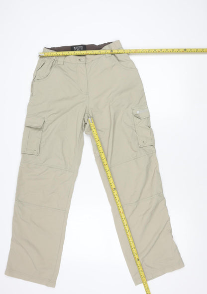 Mountain Warehouse Women’s Beige Cargo Trousers Size 8 Outdoor Hiking