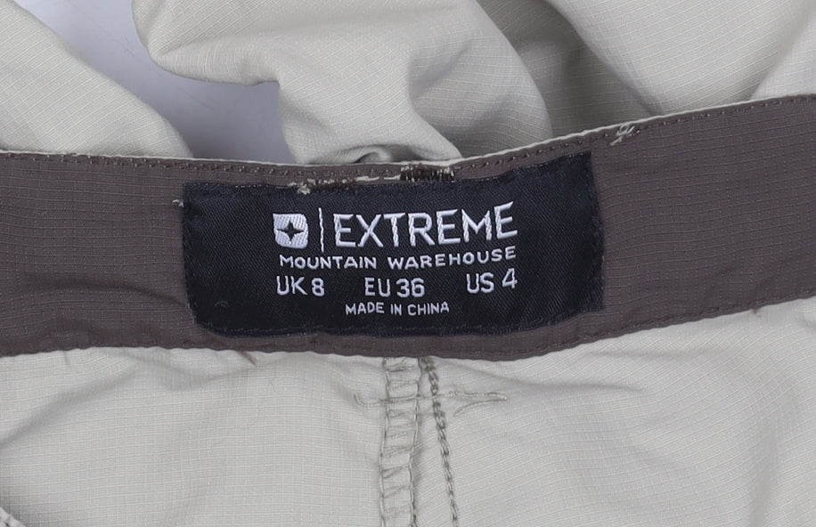 Mountain Warehouse Women’s Beige Cargo Trousers Size 8 Outdoor Hiking