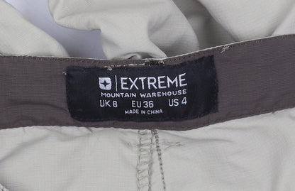 Mountain Warehouse Women’s Beige Cargo Trousers Size 8 Outdoor Hiking