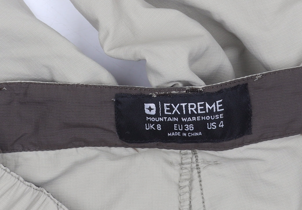 Mountain Warehouse Women’s Beige Cargo Trousers Size 8 Outdoor Hiking