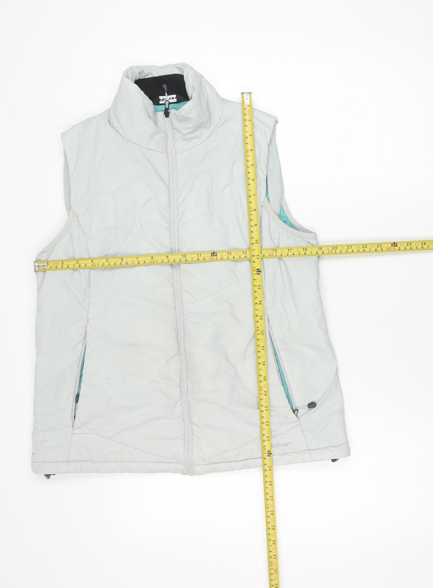 Rohan Womens Grey Waistcoat Bodywarmer M Lightweight Zip Padded Vest