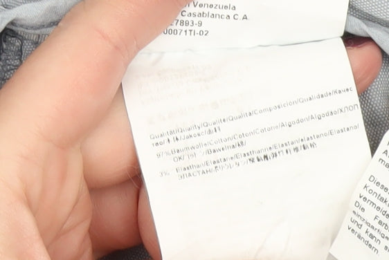 Hugo Boss Men's Grey Cotton Chino Trousers Size 34R Straight Leg