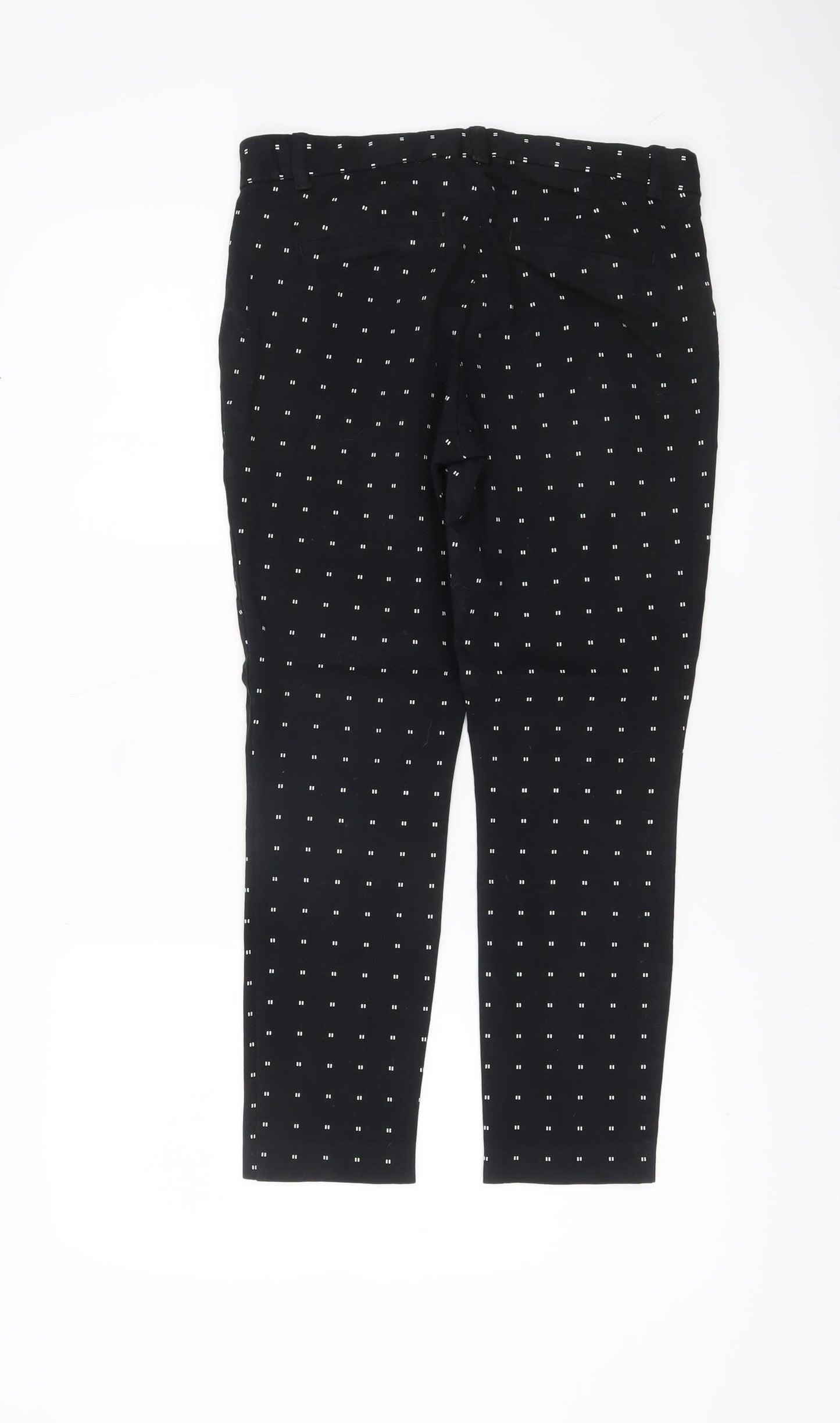 GAP Womens Black Size 6 Skinny Ankle Trousers Geometric Cotton