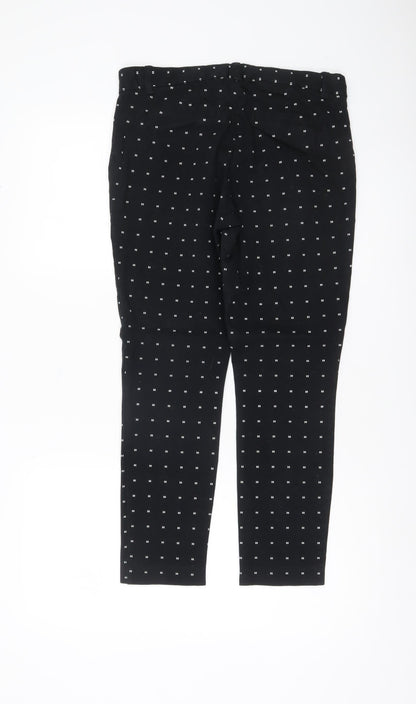 GAP Womens Black Size 6 Skinny Ankle Trousers Geometric Cotton
