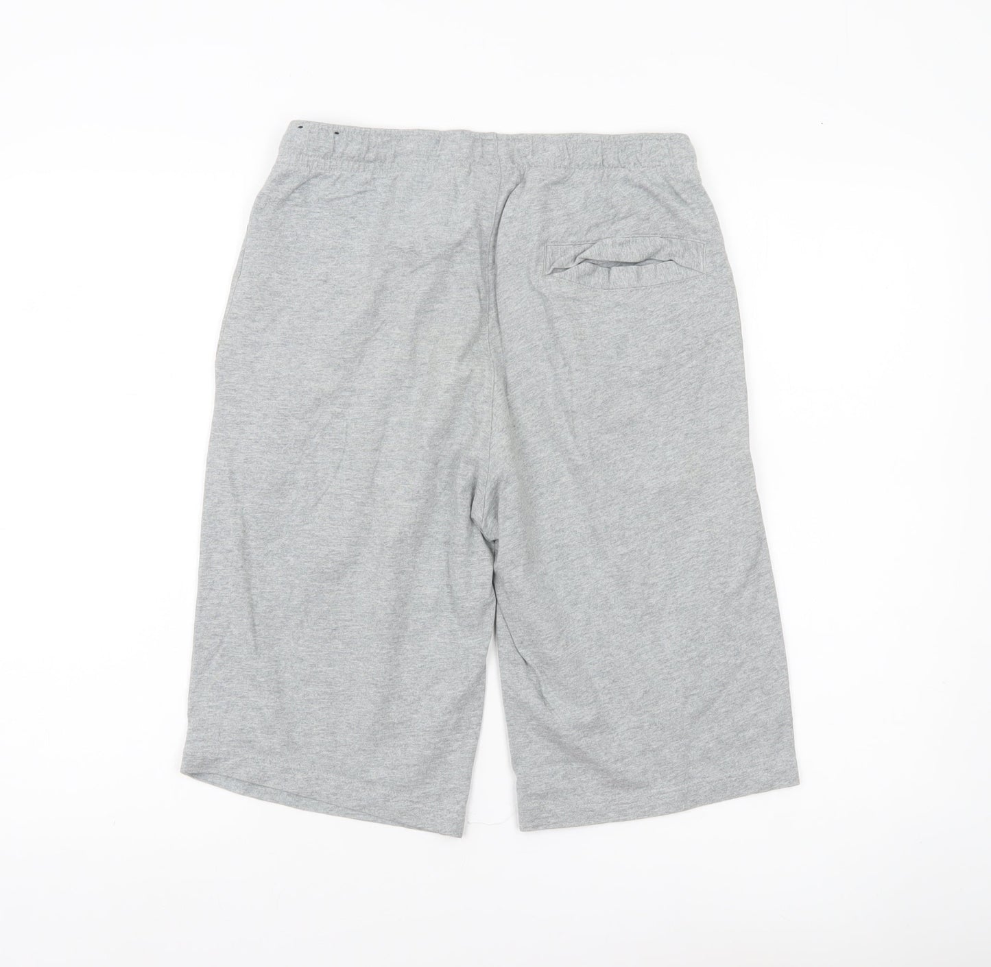 Nike Men Grey Small Sweat Shorts Drawstring Elastic Waist Cotton