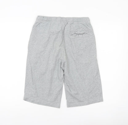 Nike Men Grey Small Sweat Shorts Drawstring Elastic Waist Cotton