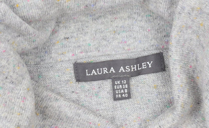 Laura Ashley Women’s Grey Roll Neck Knit Jumper UK 12