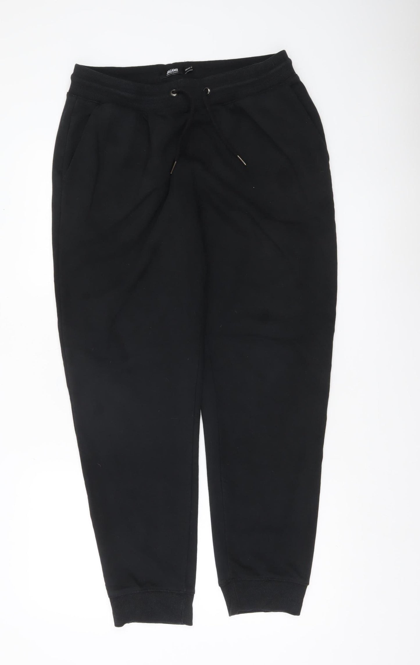 Jacamo Men’s Black Jogger Sweatpants Size 36 Regular Fit Tapered
