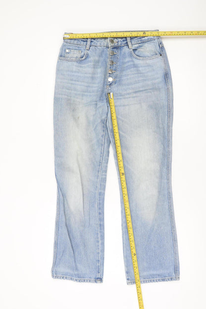 Zara Womens Blue High Rise Straight Leg Jeans Size 10