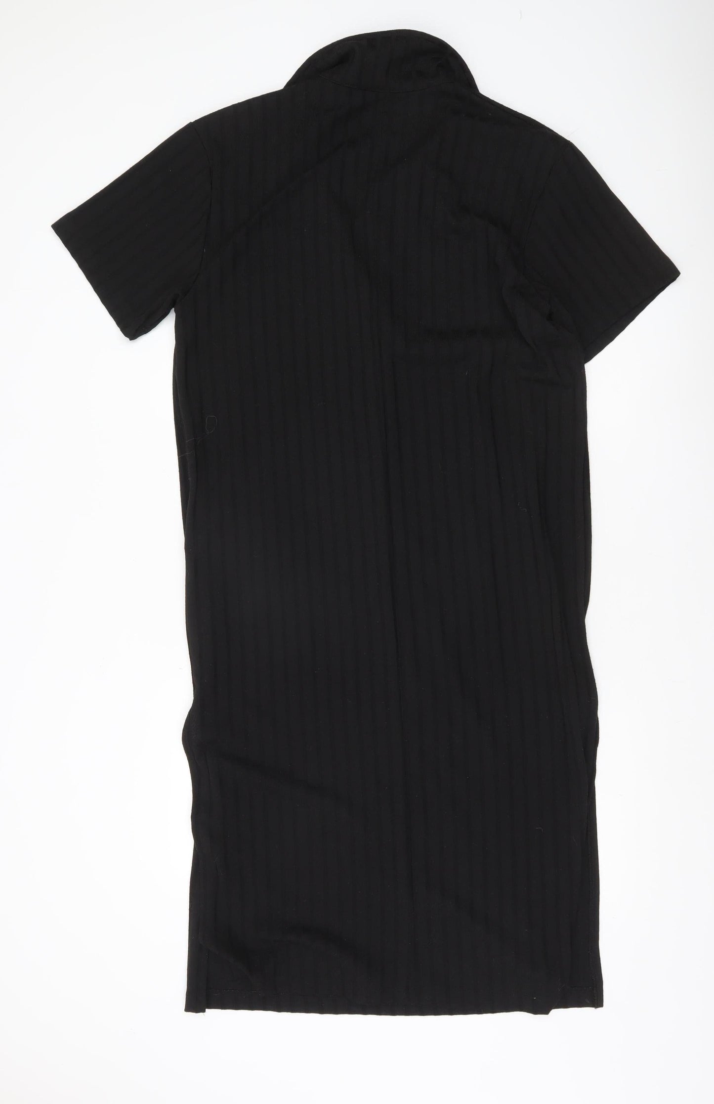 H&M Women’s Black XL Collared Shirt Dress Short Sleeve