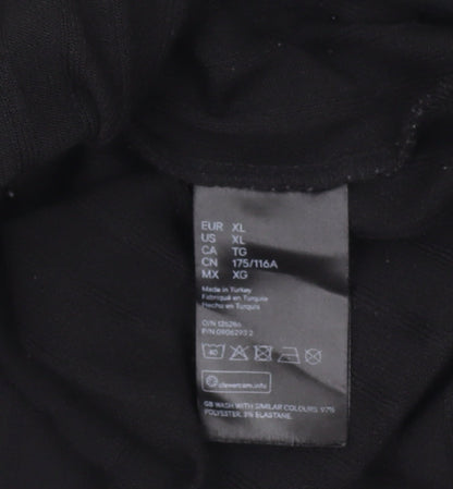 H&M Women’s Black XL Collared Shirt Dress Short Sleeve