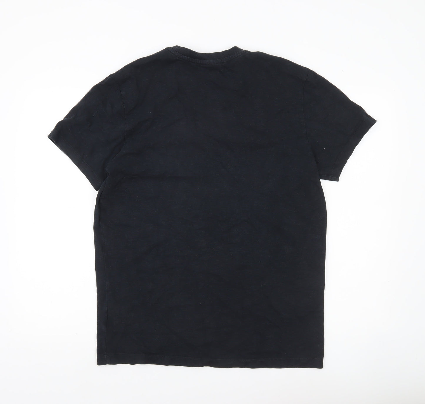 Nike Men's Black M Pocket Zip Logo Crew Neck Short Sleeve T-Shirt