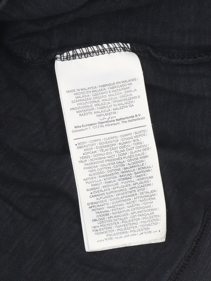 Nike Men's Black M Pocket Zip Logo Crew Neck Short Sleeve T-Shirt