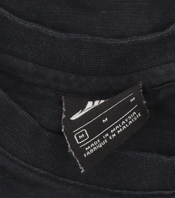 Nike Men's Black M Pocket Zip Logo Crew Neck Short Sleeve T-Shirt