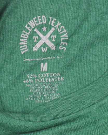 Tumbleweed TexStyles Men’s Green Graphic Flower Cotton Blend T-Shirt M