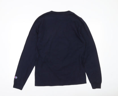 Champion Mens Blue M Long Sleeve Westminster College Graphic Shirt