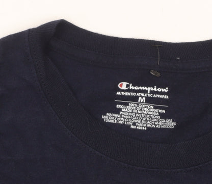 Champion Mens Blue M Long Sleeve Westminster College Graphic Shirt