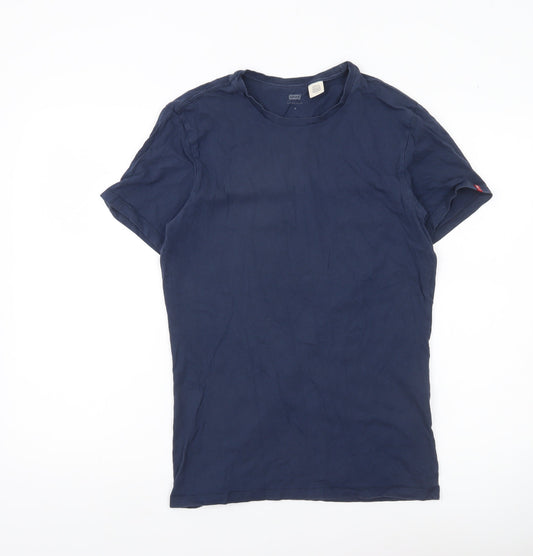 Levi's Men’s Blue Crew Neck Cotton T-Shirt Size M