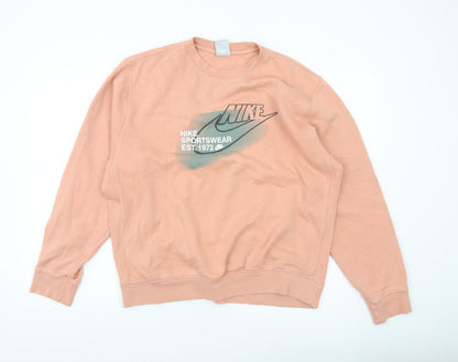 Mens UK Size M Nike Pink Pullover Sweatshirt