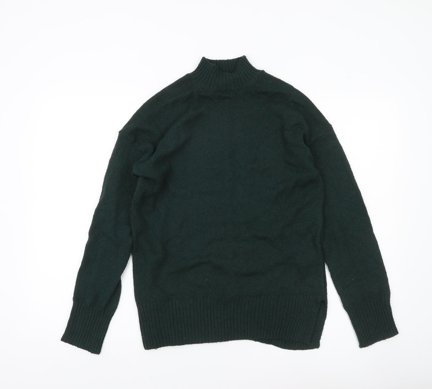 Nobody's Child Women's Green XS Mock Neck Knit Jumper