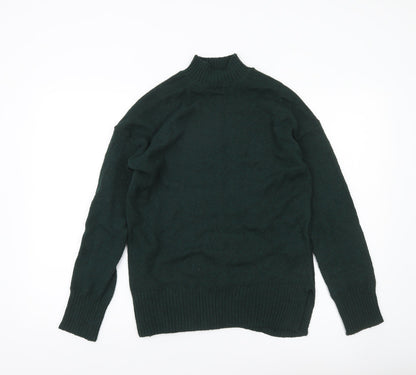 Nobody's Child Women's Green XS Mock Neck Knit Jumper