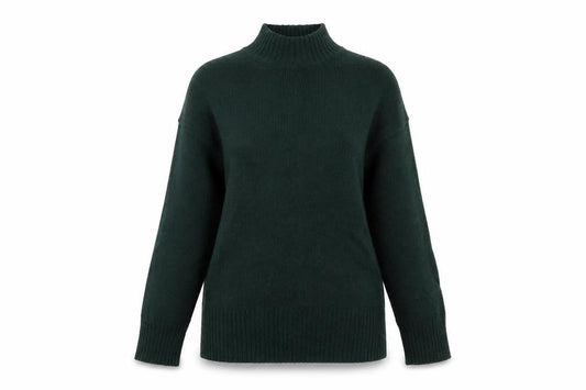 Nobody's Child Women's Green XS Mock Neck Knit Jumper