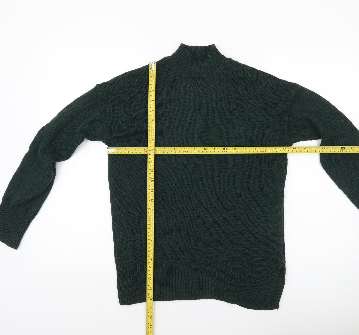 Nobody's Child Women's Green XS Mock Neck Knit Jumper