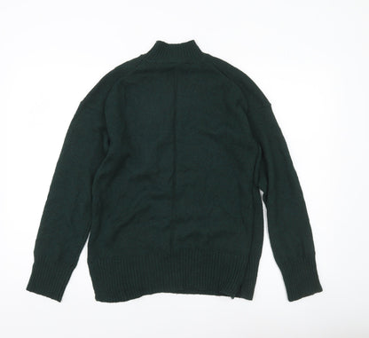 Nobody's Child Women's Green XS Mock Neck Knit Jumper