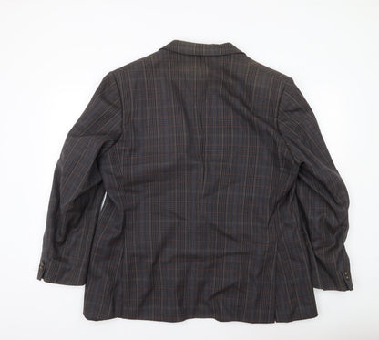 Magee Men’s Plaid Wool Blazer Jacket 40S Notch Lapel