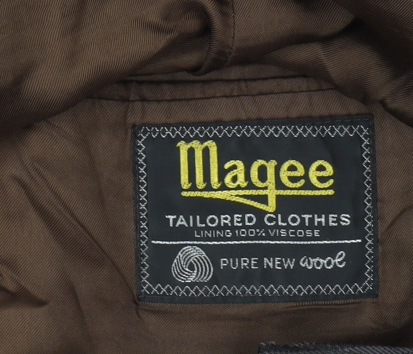 Magee Men’s Plaid Wool Blazer Jacket 40S Notch Lapel