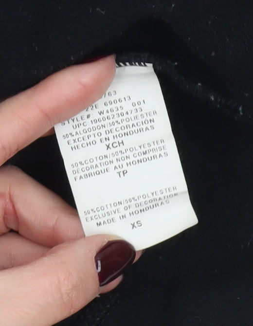 Champion Women Black XS Pullover Sweatshirt 1/4 Zip Logo