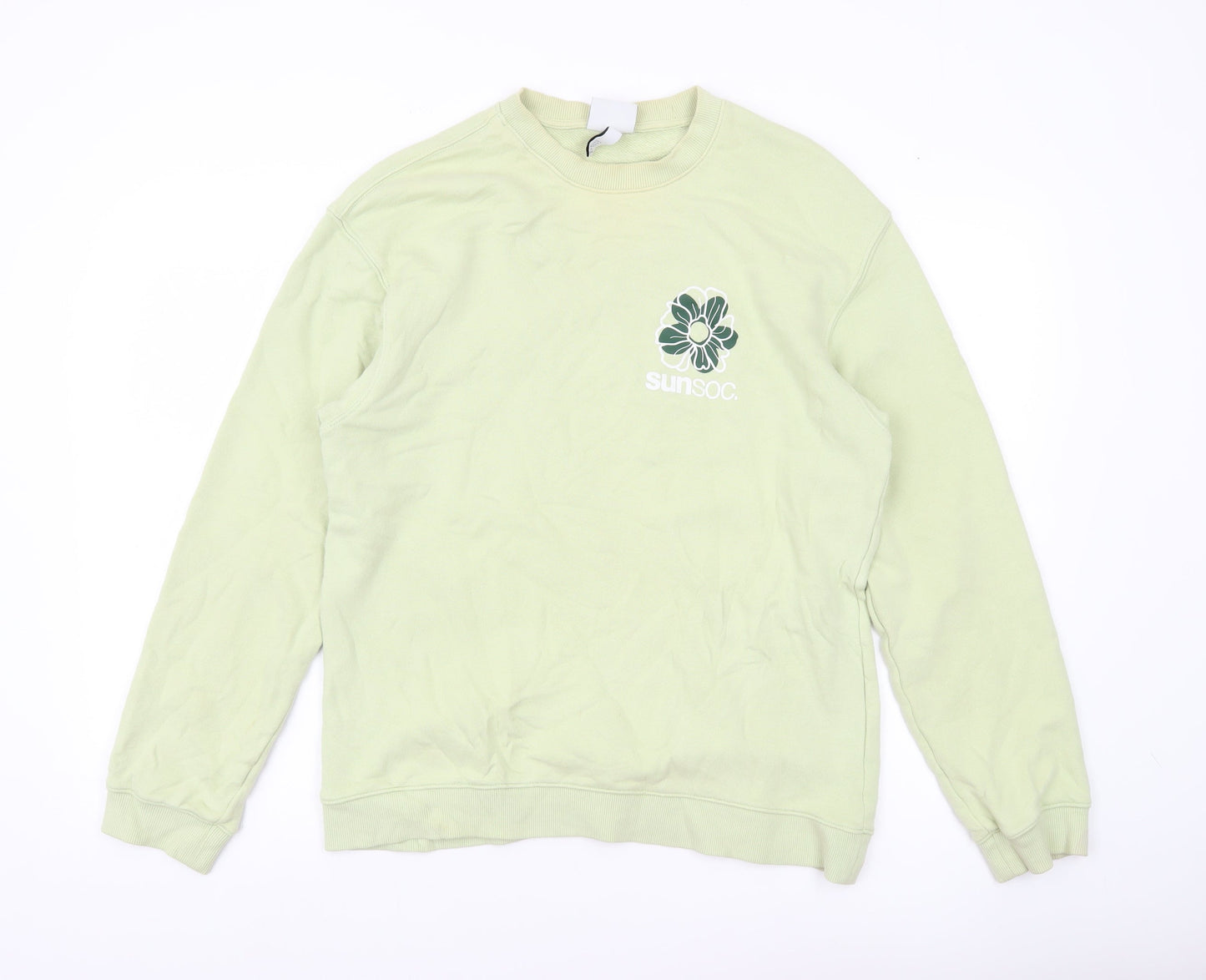 H&M Women’s Green Relaxed Fit Pullover Sweatshirt Size 12