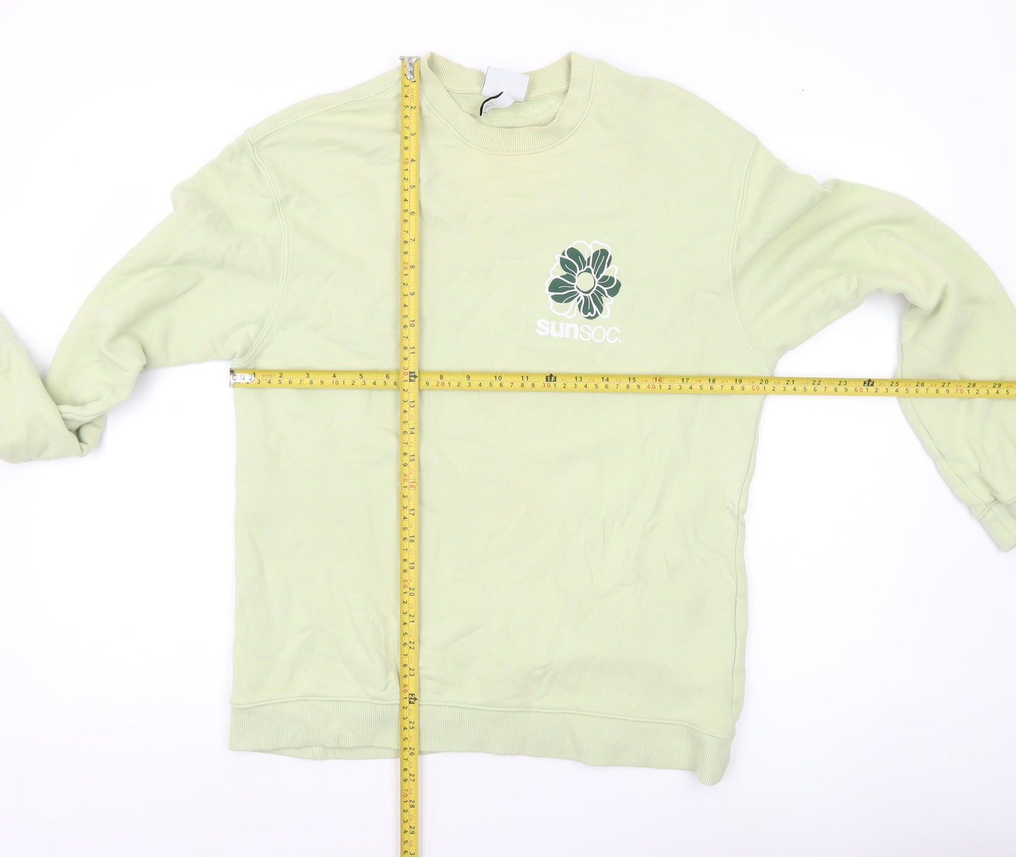 H&M Women’s Green Relaxed Fit Pullover Sweatshirt Size 12