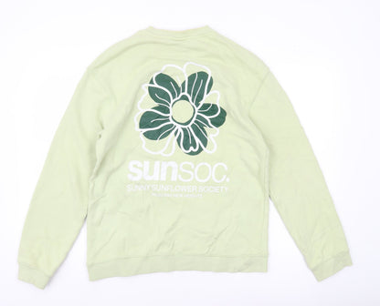 H&M Women’s Green Relaxed Fit Pullover Sweatshirt Size 12