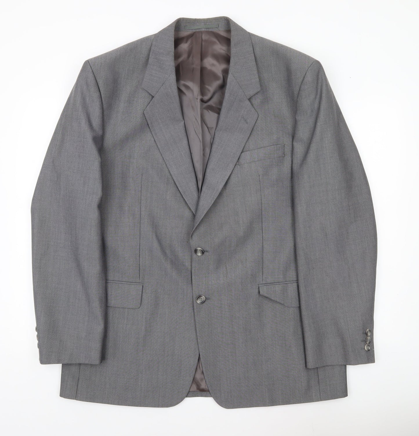 Varteks Men’s Grey Wool Blend Blazer Jacket Size 44 Regular